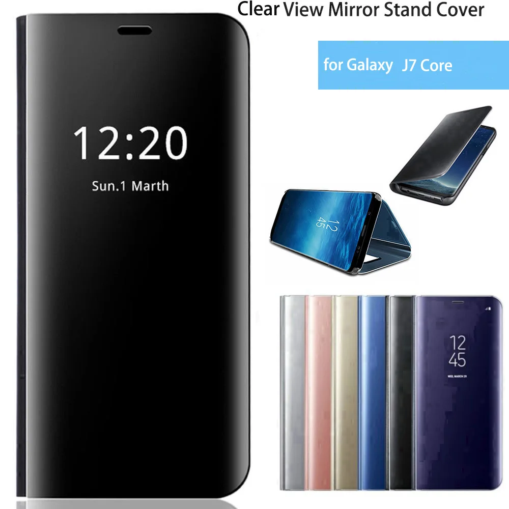 luxury Smart View Mirror Leather Flip Stand Case Cover for Samsung Galaxy J7 Core
luxury Smart View Mirror Leather Flip Stand Case Cover for Samsung Galaxy J7 Core