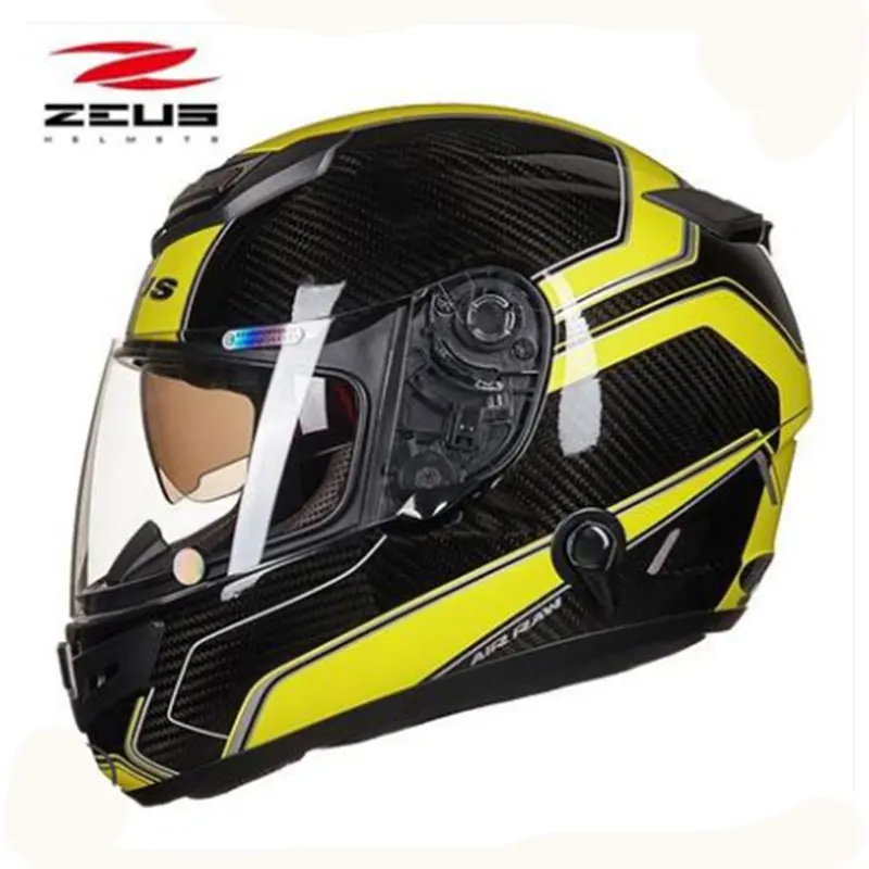 ZEUS Carbon Fiber Motorcycle Helmet 2 Lenses Upscale Full Face Motocross Helmet Easy Clasp Closure Motorbike Helmet DOT Quality
ZEUS Carbon Fiber Motorcycle Helmet 2 Lenses Upscale Full Face Motocross Helmet Easy Clasp Closure Motorbike Helmet DOT Quality