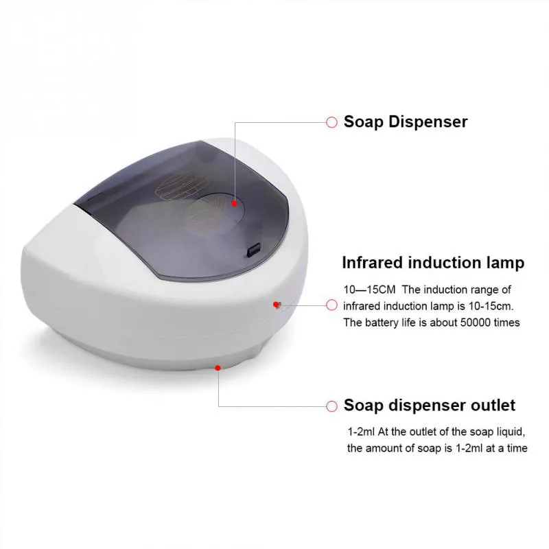 500ml Wall Mounted Liquid Automatic Soap Dispenser ABS Bathroom Accessories Sensor Touchless Sanitizer Soap Dispenser forKitchen
500ml Wall Mounted Liquid Automatic Soap Dispenser ABS Bathroom Accessories Sensor Touchless Sanitizer Soap Dispenser forKitchen