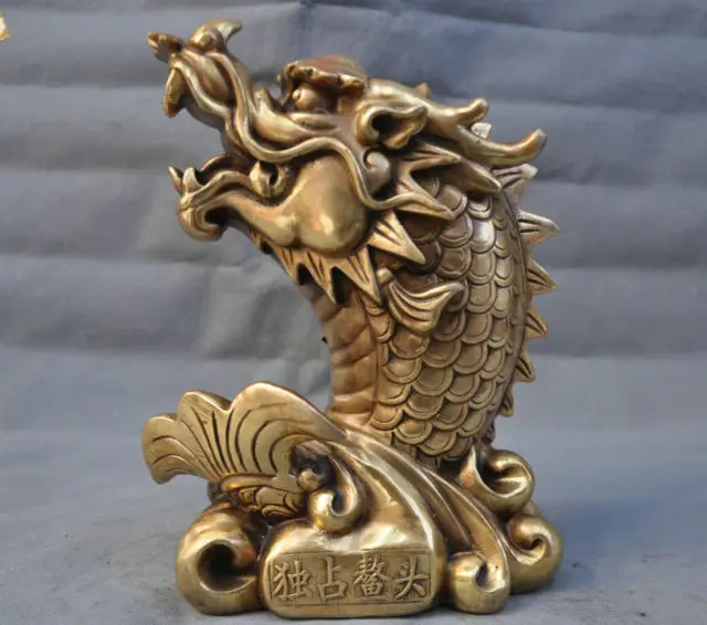 10'' Chinese Fengshui Bronze Kylin Dragon Beast Head Statue Copper Tibetan Buddhist Garden Decoration 100% real Brass Bronze
10'' Chinese Fengshui Bronze Kylin Dragon Beast Head Statue Copper Tibetan Buddhist Garden Decoration 100% real Brass Bronze
