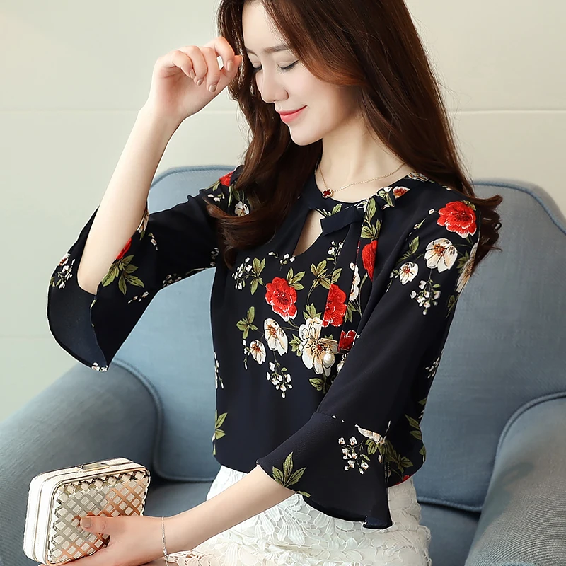 2021 new spring long sleeved blouses floral casual lady chiffon shirts three quarter flare sleeved blouses women tops D539 35
2021 new spring long sleeved blouses floral casual lady chiffon shirts three quarter flare sleeved blouses women tops D539 35