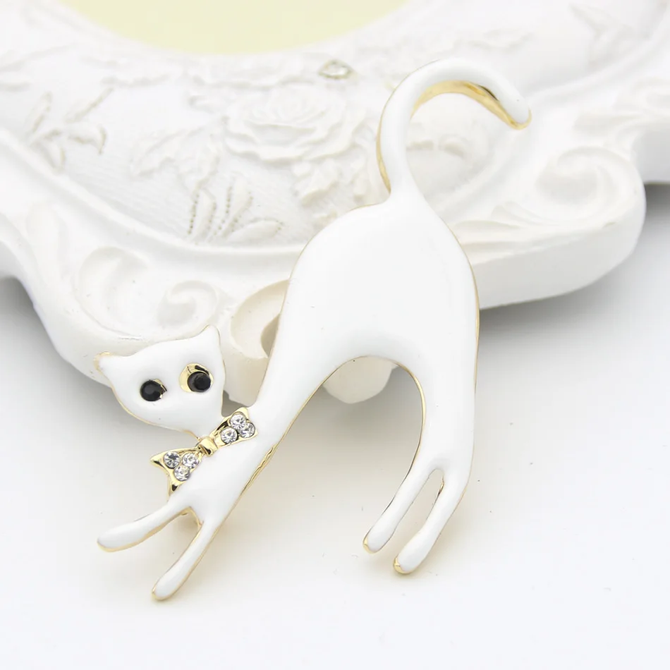 New Enamel Paint Women Black Cat Brooches Hat Accessories Shoulder Decoration Scarf Clips Gold Color Kawaii Jewelry Love Gift
New Enamel Paint Women Black Cat Brooches Hat Accessories Shoulder Decoration Scarf Clips Gold Color Kawaii Jewelry Love Gift