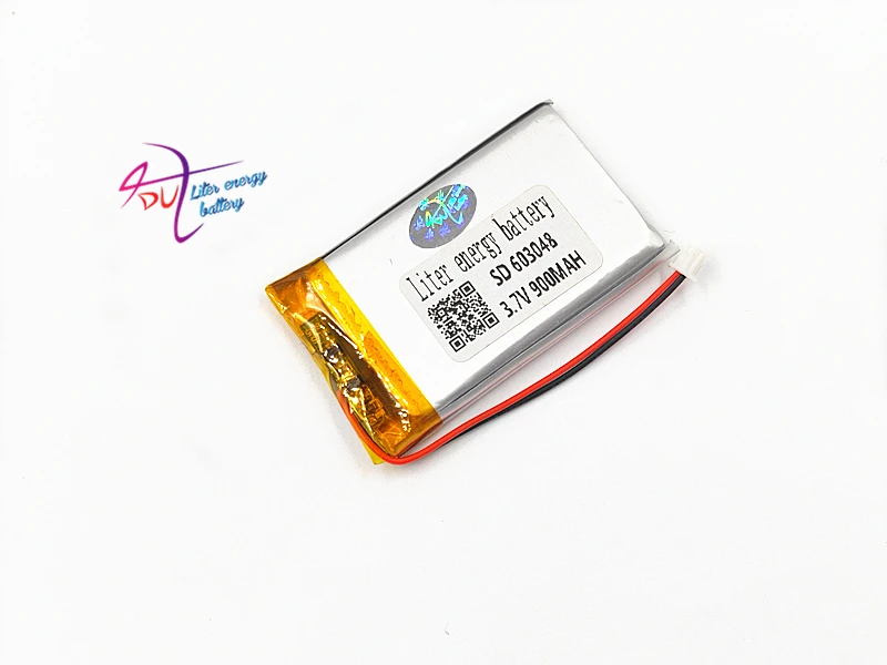 Литий полимерная аккумуляторная батарея JST 1 25 мм 2pin 3 7 в 900 мАч с разъемом 603048 для