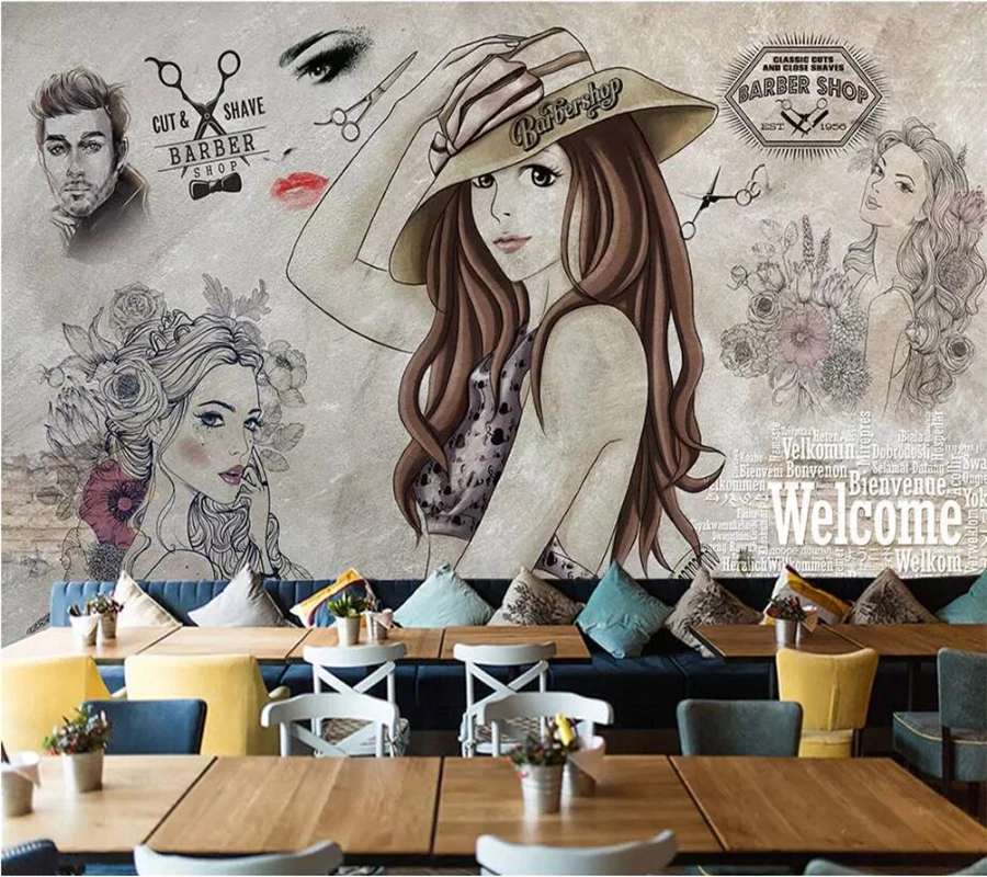 Wellyu пользовательские обои 3d фото фрески HD современная мода ручная роспись