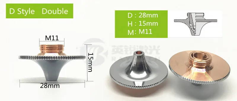 Wholesale Laser Nozzles Single Double Chrome-plated Layers D28 Caliber 1.0-5.0mm for Fiber laser Cutting Head Consumables
Wholesale Laser Nozzles Single Double Chrome-plated Layers D28 Caliber 1.0-5.0mm for Fiber laser Cutting Head Consumables