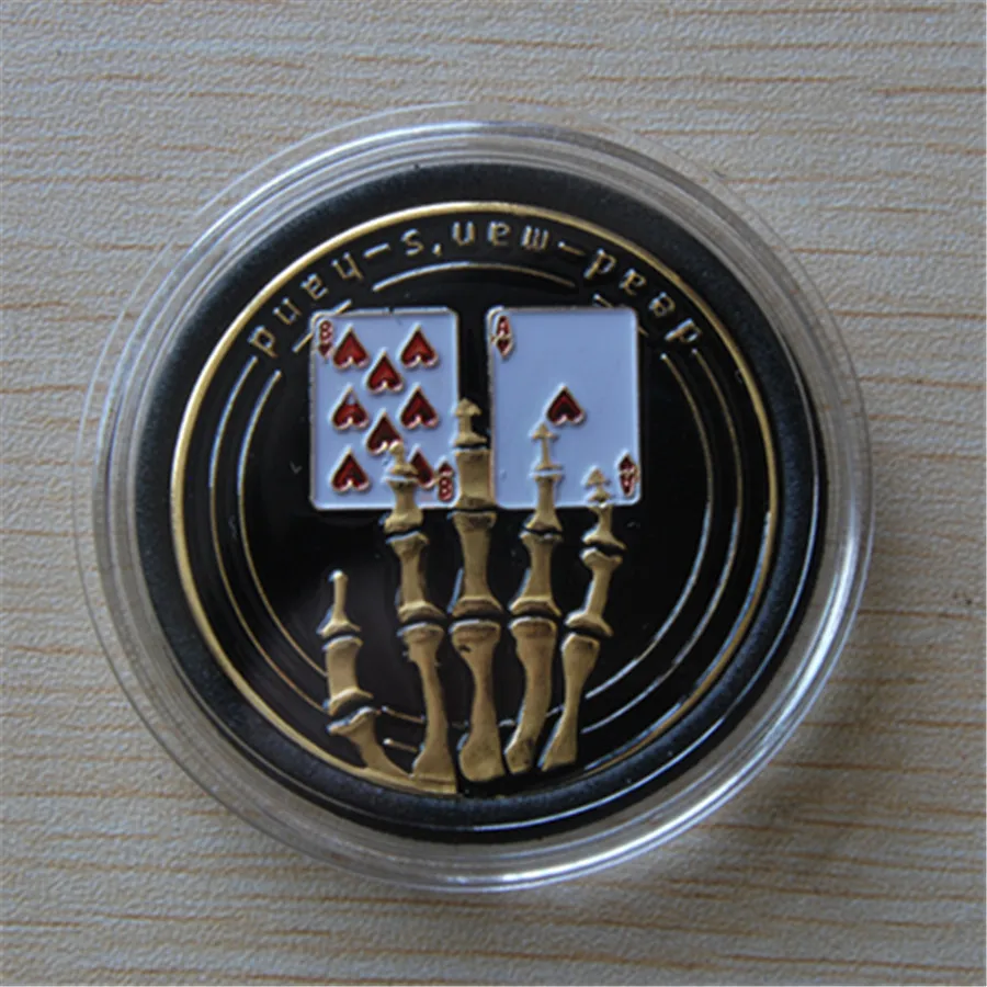 

WR 24k Gold Casino Table Game Collectible Coin Chip Poker Card Guard Prote,1pcs/lot free shipping