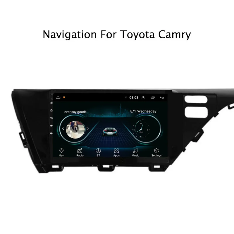 NaviTopia Android 8.1 Car DVD GPS Multimedia Audio Player For Toyota Camry 2018 Head Unit with Navigation | Автомобили и