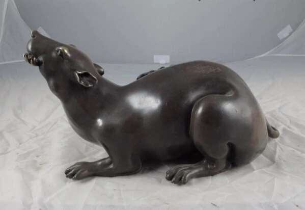 biggest Home FengShui Copper Bronze Money Wealth Rat Mouse hold Peach branches Statue 30cm
biggest Home FengShui Copper Bronze Money Wealth Rat Mouse hold Peach branches Statue 30cm