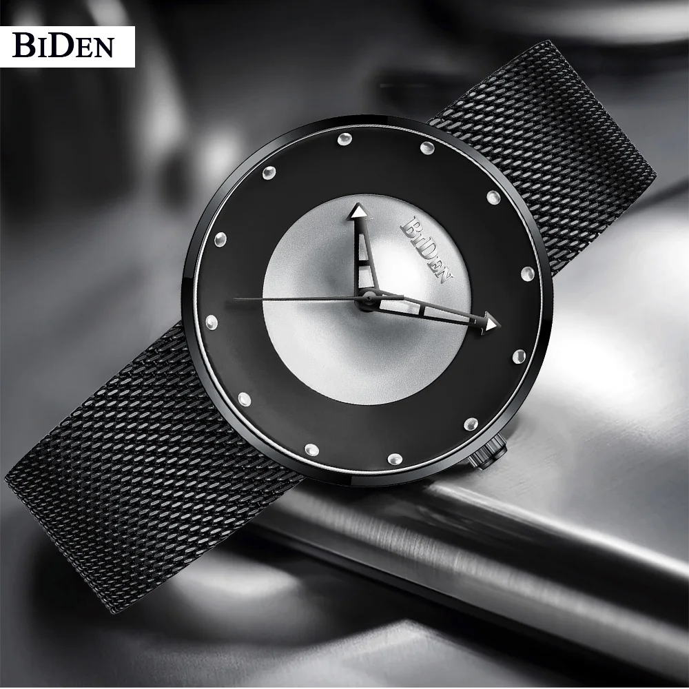 BIDEN Mens Watches Ultra Thin Wristwatch For Men Quartz Watch Stainless Steel Mesh Band Waterproof Clock Male Relogio Masculino
BIDEN Mens Watches Ultra Thin Wristwatch For Men Quartz Watch Stainless Steel Mesh Band Waterproof Clock Male Relogio Masculino