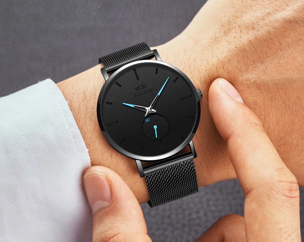 reloj hombre 2019 OLMECA Top Brand Luxury Men Watches Waterproof Ultra Thin Black Wristwatch Male Mesh Strap Casual Quartz Clock
reloj hombre 2019 OLMECA Top Brand Luxury Men Watches Waterproof Ultra Thin Black Wristwatch Male Mesh Strap Casual Quartz Clock