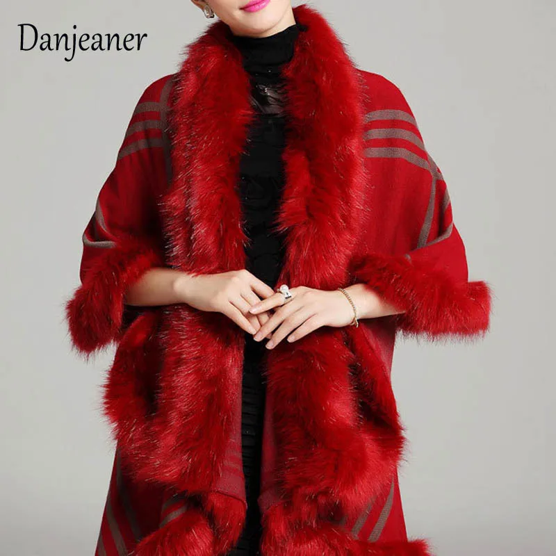 Danjeaner Autumn Winter Women's Plaid Wool Fur Shawl Jacket Vintage Thick Warm Knitted Cardigan Cloak Coat Winter Clothes
Danjeaner Autumn Winter Women's Plaid Wool Fur Shawl Jacket Vintage Thick Warm Knitted Cardigan Cloak Coat Winter Clothes