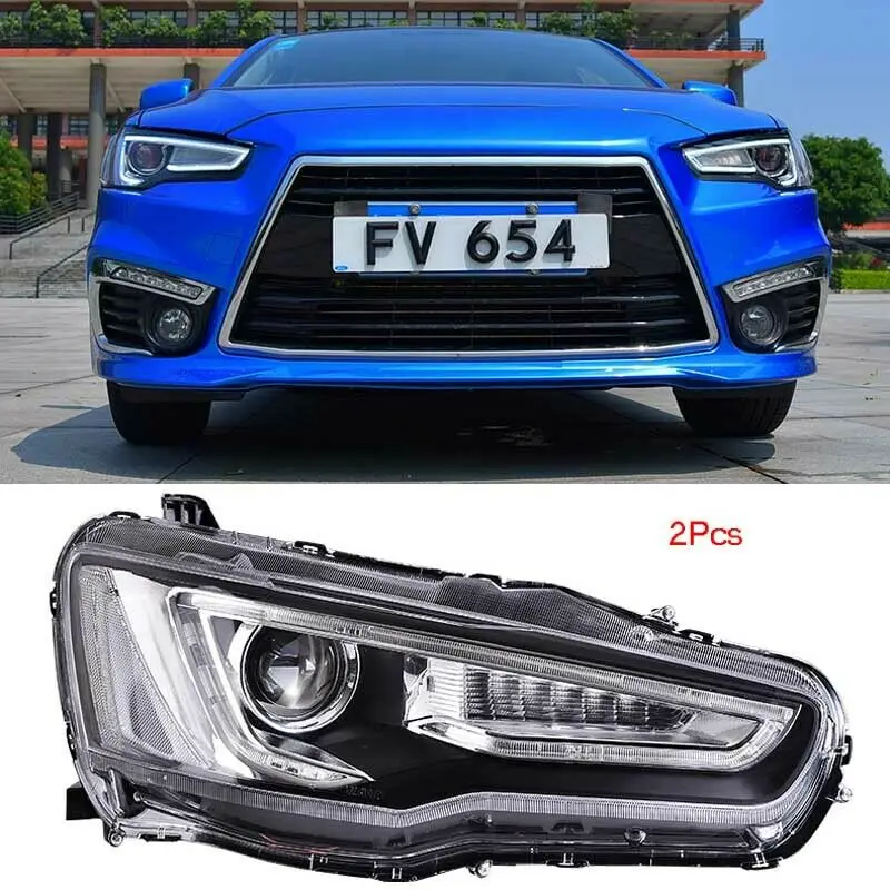 Dynamic Turn Signal LED Headlight DRLs Bi Xenon Projector Lens Fit For Mitsubishi Lancer 2009-2016
Dynamic Turn Signal LED Headlight DRLs Bi Xenon Projector Lens Fit For Mitsubishi Lancer 2009-2016