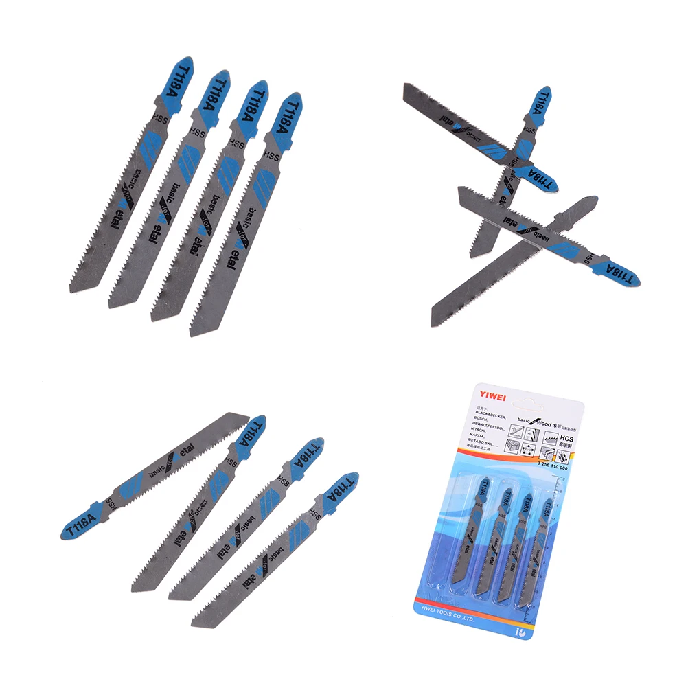 5Pcs Wood Metal Fast Cutting Reciprocating Saw Blade For Wood PVC Fibreboard Power Tools Jig Saw Blades