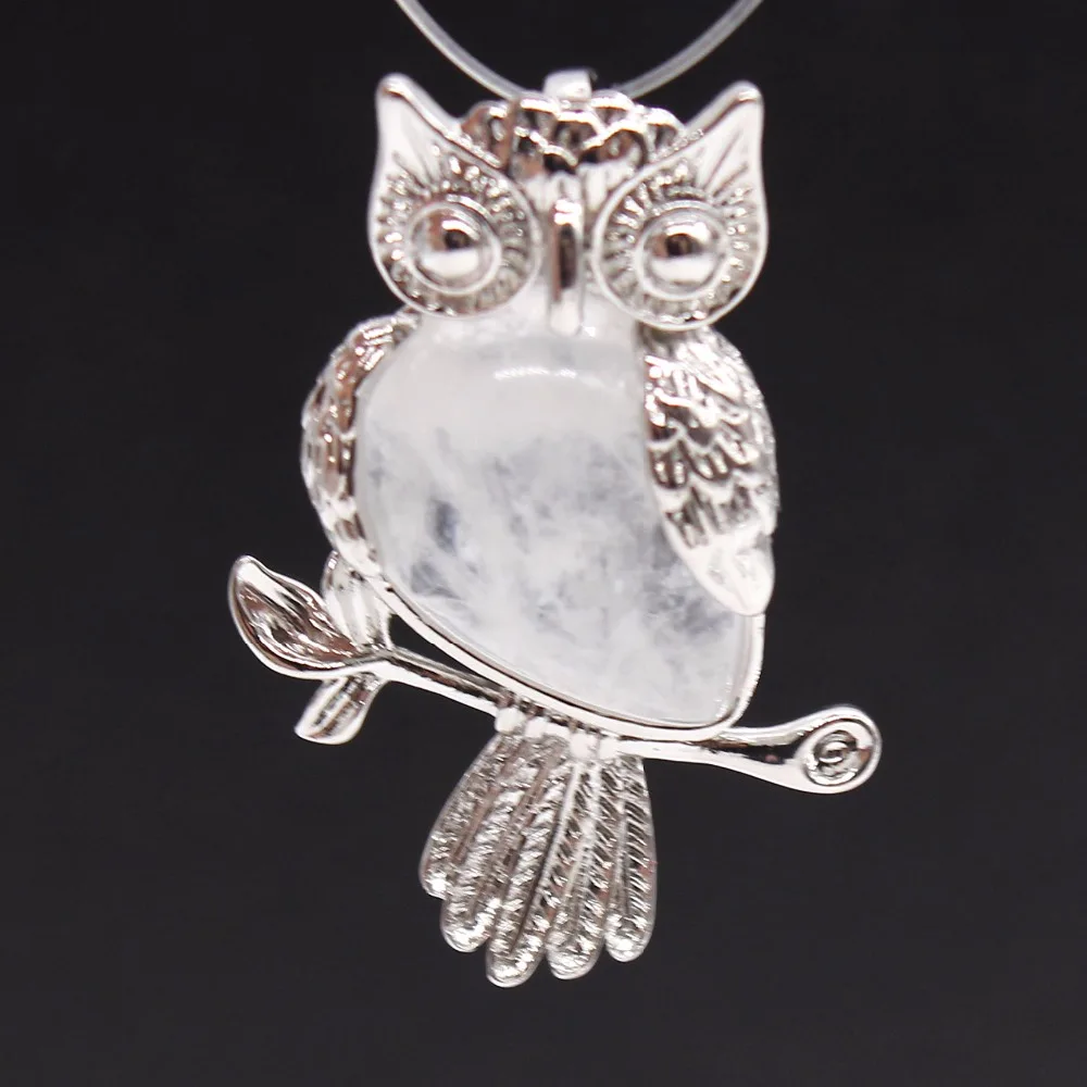100-Unique Trendy Silver Plated Owl Shape Natural Rock Crystal Pendant Statement Jewelry
100-Unique Trendy Silver Plated Owl Shape Natural Rock Crystal Pendant Statement Jewelry