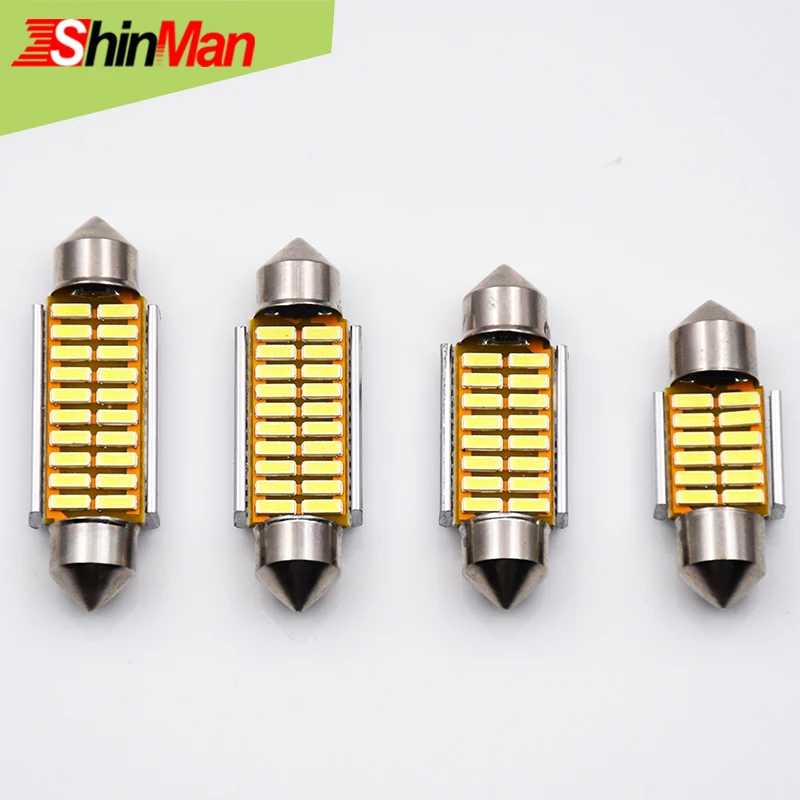 ShinMan 16led Error free 31mm 36mm 39mm 41mm Festoon C5W LED Light Double Tip/double Reading Light Dome Light Interior light
ShinMan 16led Error free 31mm 36mm 39mm 41mm Festoon C5W LED Light Double Tip/double Reading Light Dome Light Interior light