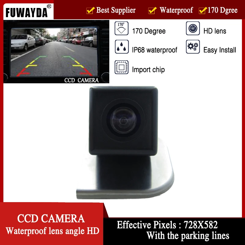 Фото FUWAYDA Автомобильная камера заднего вида Цветная ночная версия 170 HD CCD для 2012 Ford Focus(China)