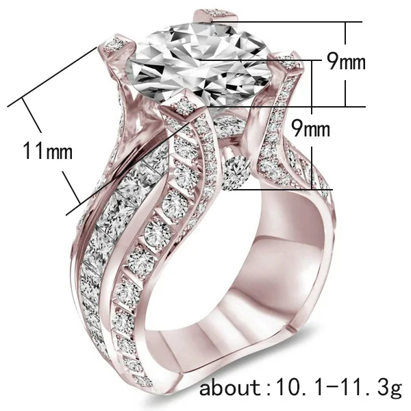 Huitan New Hot sale Luxury Women Engagement Jewelry Big 5A ZC Crystal Zircon Female Wedding Finger Rings Fashion Accessories
Huitan New Hot sale Luxury Women Engagement Jewelry Big 5A ZC Crystal Zircon Female Wedding Finger Rings Fashion Accessories