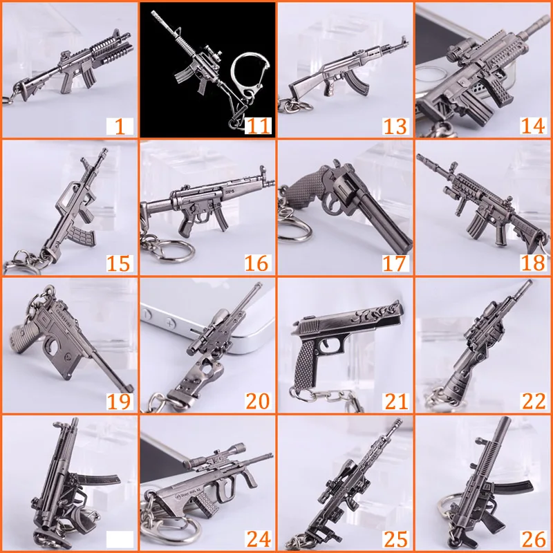 Новинка AK47 Counter Strike Gun брелок для мужчин безделушка Awp Rifle Sniper CS GO Saber Men's Jewelry цепи