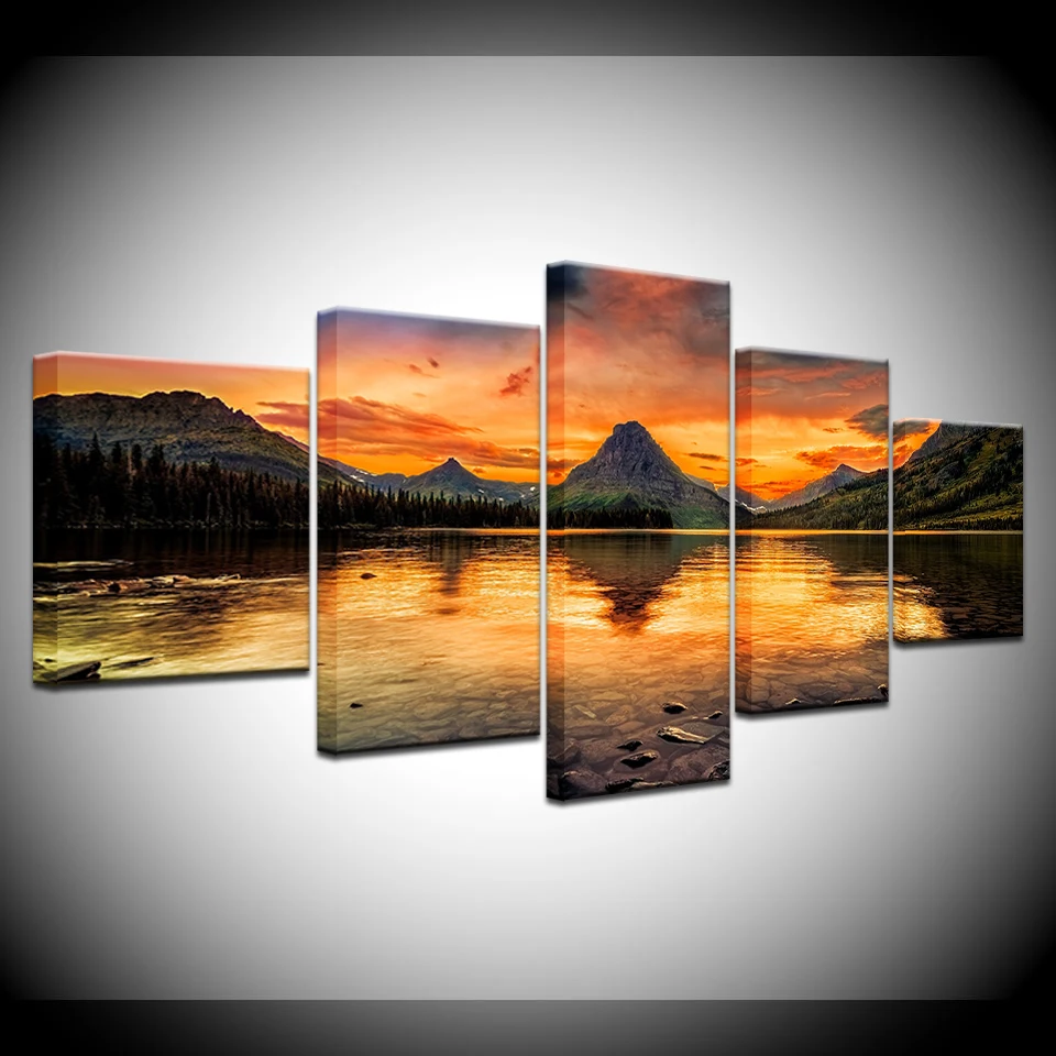 Modern 5pcs Sunset Picture Modular Canvas Oil Paint Framed Beauty Lake Landscape Room Wall Art Poster Home Decor Prints Poster
Modern 5pcs Sunset Picture Modular Canvas Oil Paint Framed Beauty Lake Landscape Room Wall Art Poster Home Decor Prints Poster