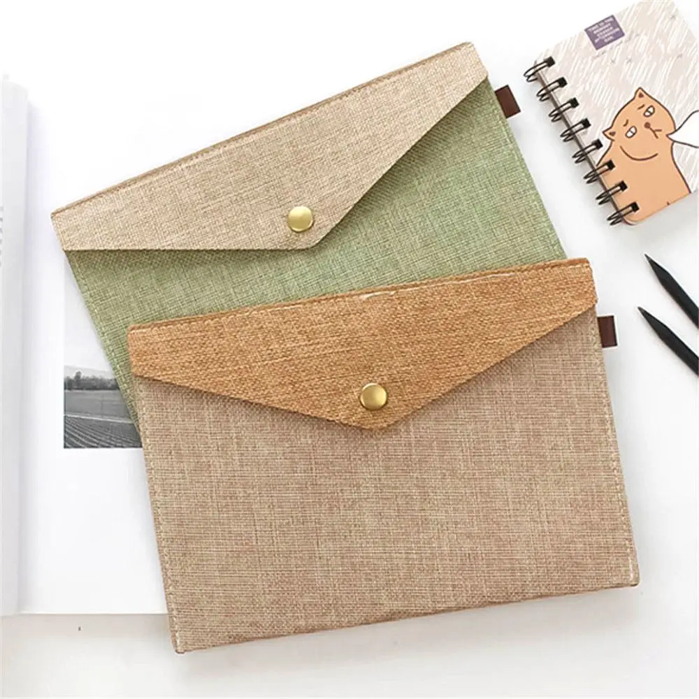 Imitation Linen Canvas File Bag Button Closure Folder Bag Office Document Folder Large Capacity Storage Supplies File Organizer
Imitation Linen Canvas File Bag Button Closure Folder Bag Office Document Folder Large Capacity Storage Supplies File Organizer