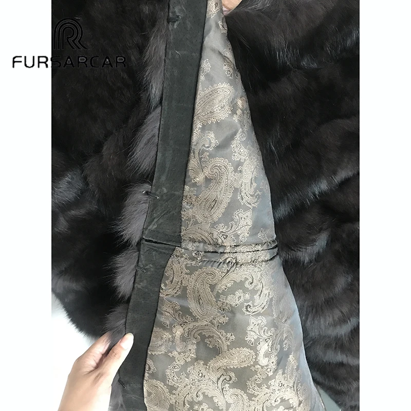 FURSARCAR 130 CM Length Women Real Fur Coat New Winter Natural Fox Fur Luxury Detachable Female Fur Jacket With Turn-down Collar
FURSARCAR 130 CM Length Women Real Fur Coat New Winter Natural Fox Fur Luxury Detachable Female Fur Jacket With Turn-down Collar