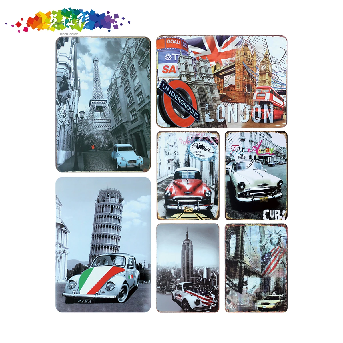 Mora color American retro nostalgia landscape car tin brand bar bar decoration wall decoration art painting posters
Mora color American retro nostalgia landscape car tin brand bar bar decoration wall decoration art painting posters