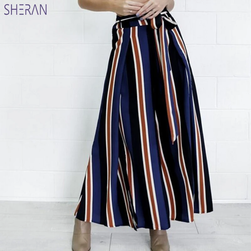 SHERAN Fashion Striped Women Wide Leg Pants 2018 Summer Sexy Split Loose Long Pants High Waist Casual Beach Female Trousers
SHERAN Fashion Striped Women Wide Leg Pants 2018 Summer Sexy Split Loose Long Pants High Waist Casual Beach Female Trousers