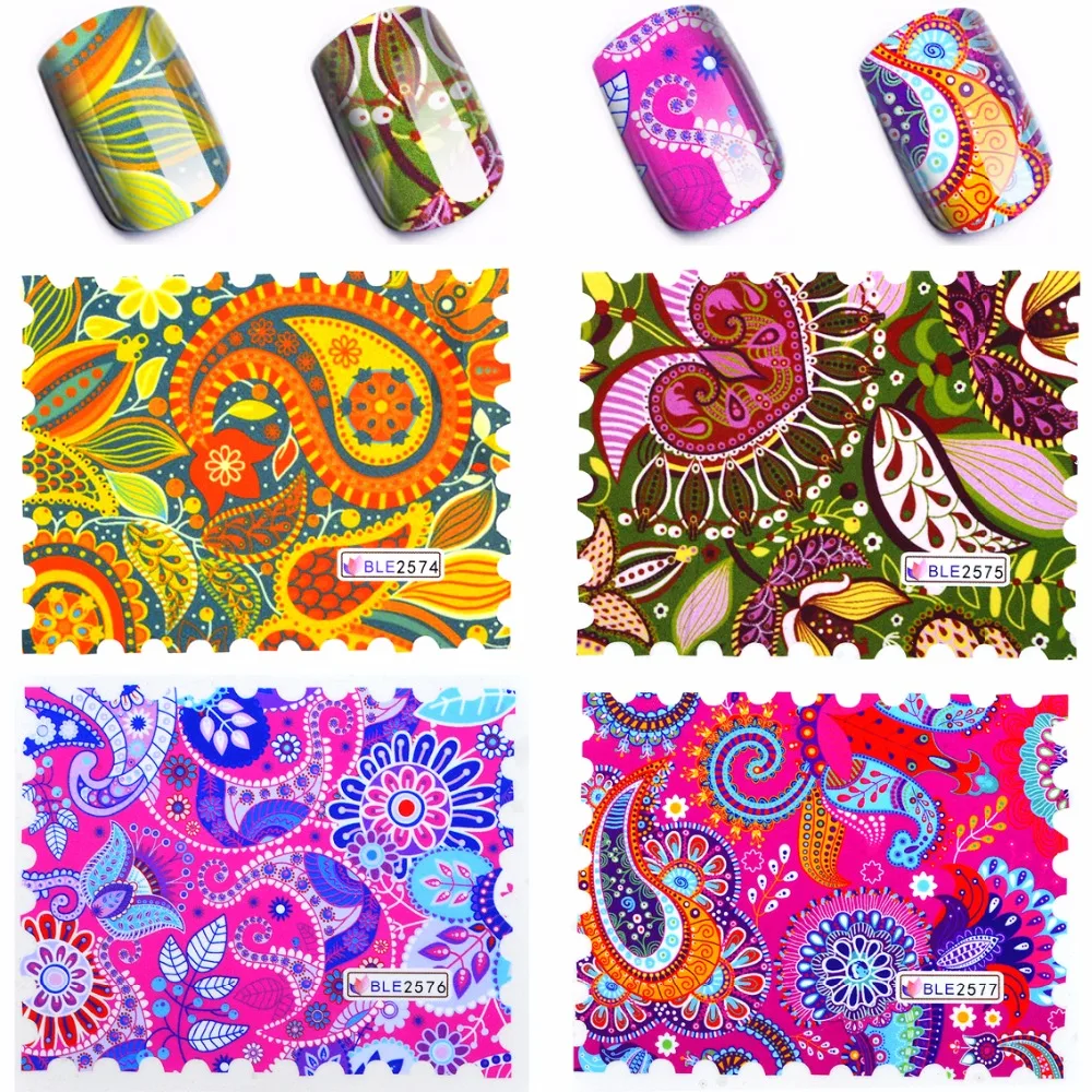 1 Sheet Fashion Colorful Full Cover DIY Watermark Sticker Nail Art Water Transfer Decals For DIY Nail Decor
1 Sheet Fashion Colorful Full Cover DIY Watermark Sticker Nail Art Water Transfer Decals For DIY Nail Decor