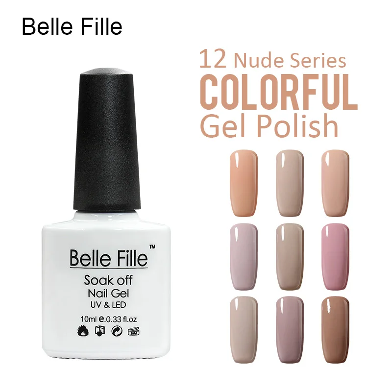 Гель-лак для ногтей Belle Fille телесные цвета лак маникюра гель УФ светодиодные лампы