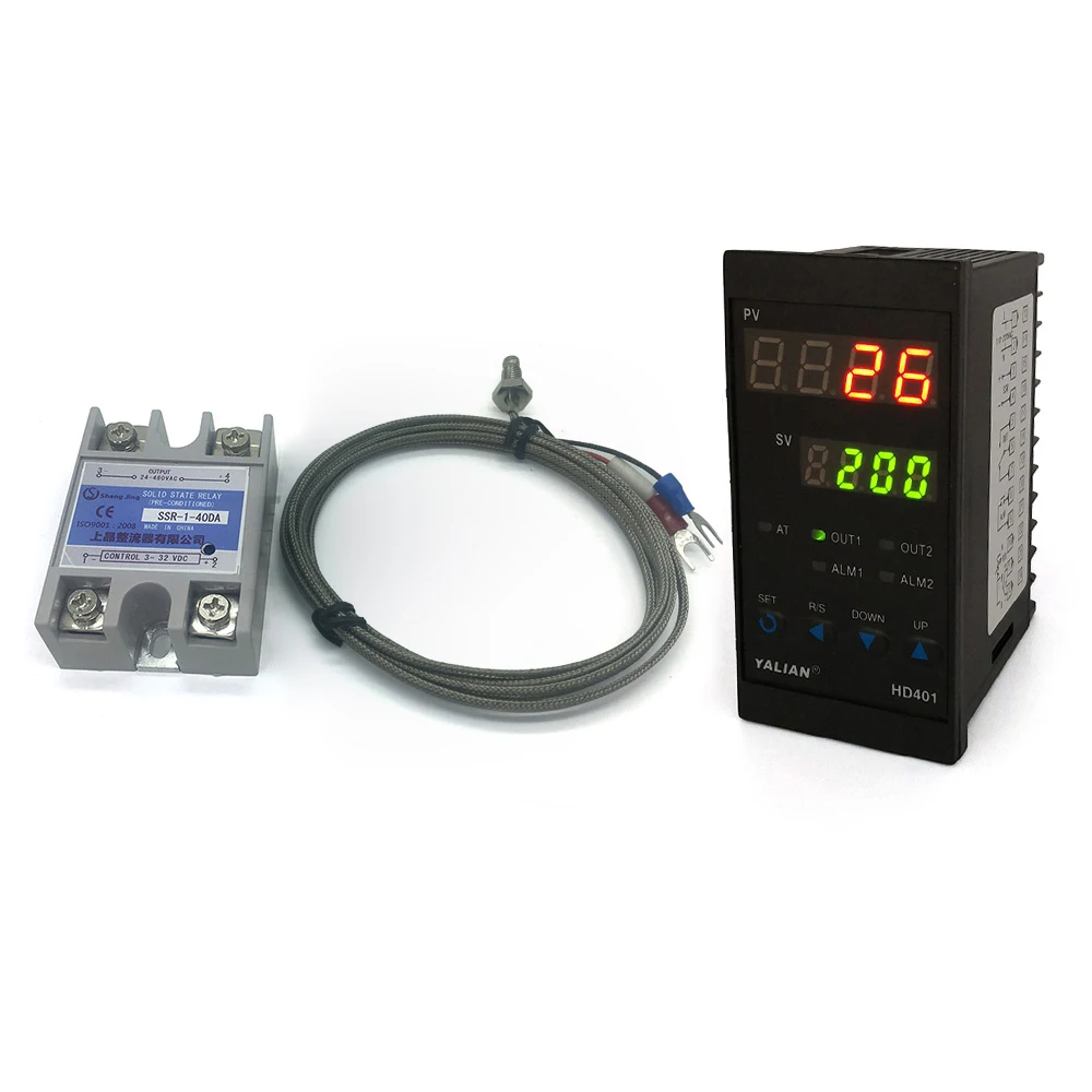 most ideal 100V-240V digital temperature controller with ideal 0-1372°C temperature adjust range+2M K thermocouple+Max 40A ssr
most ideal 100V-240V digital temperature controller with ideal 0-1372°C temperature adjust range+2M K thermocouple+Max 40A ssr
