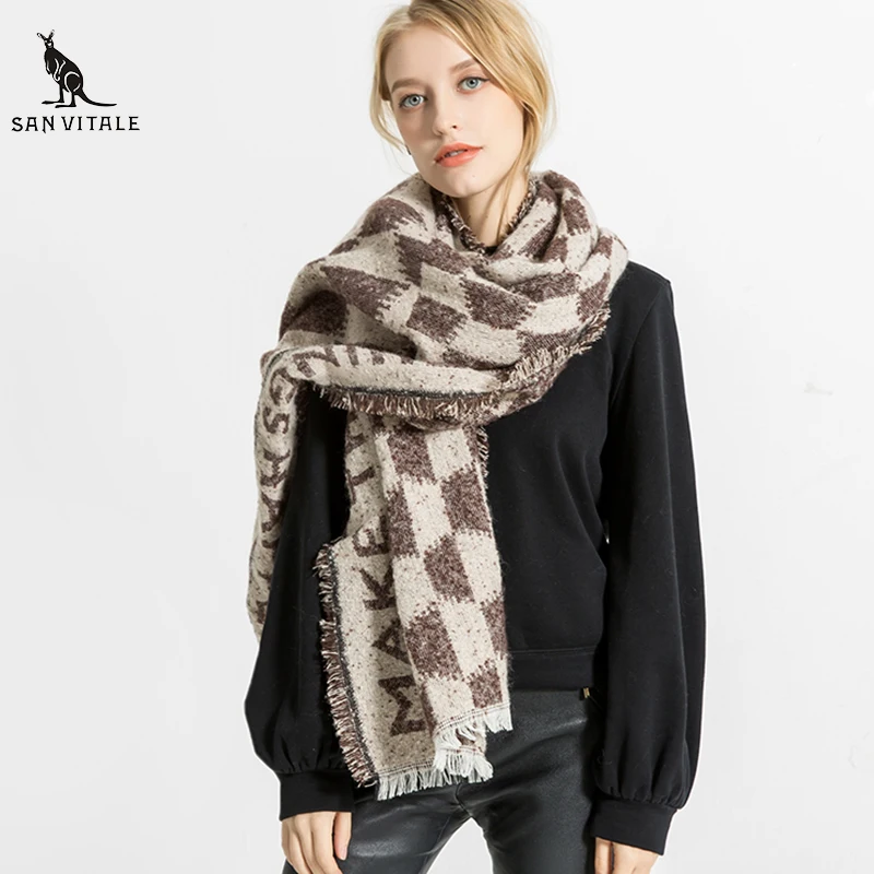 Scarves Women'S Scarf Chiffon Hijab Fashionable Winter Warm Silk Luxury Brand Cashmere Plaid Pashmina For Dress Luxury Brand
Scarves Women'S Scarf Chiffon Hijab Fashionable Winter Warm Silk Luxury Brand Cashmere Plaid Pashmina For Dress Luxury Brand