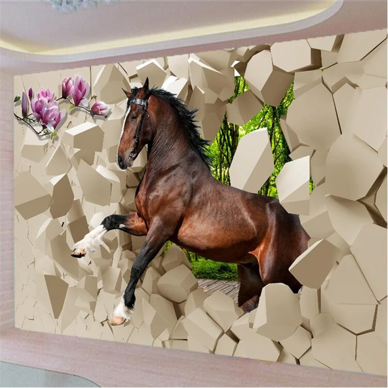 beibehang wallpaper for walls 3 d stereoscopic horses galloping room wallpaper for living room TV backdrop papel de parede 3d
beibehang wallpaper for walls 3 d stereoscopic horses galloping room wallpaper for living room TV backdrop papel de parede 3d