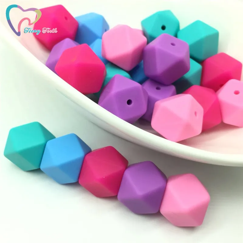 Teeny Teeth 50 PCS 14-17 MM Silicone Hexagon Beads BPA Free Octagonal Beads Chew DIY Jewelry Pram Toy Nursing Accessories Beads
Teeny Teeth 50 PCS 14-17 MM Silicone Hexagon Beads BPA Free Octagonal Beads Chew DIY Jewelry Pram Toy Nursing Accessories Beads