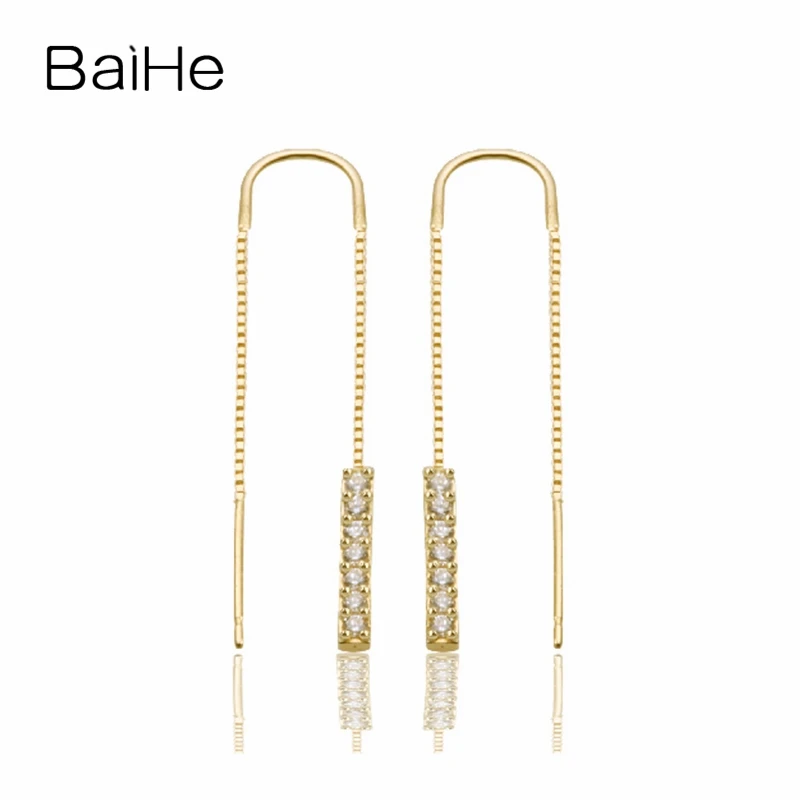 BAIHE Solid 18K Yellow Gold H/SI Natural Diamond Earrings Wedding Trendy Fine Jewelry Making Stud Earrings Women Ear Line
BAIHE Solid 18K Yellow Gold H/SI Natural Diamond Earrings Wedding Trendy Fine Jewelry Making Stud Earrings Women Ear Line