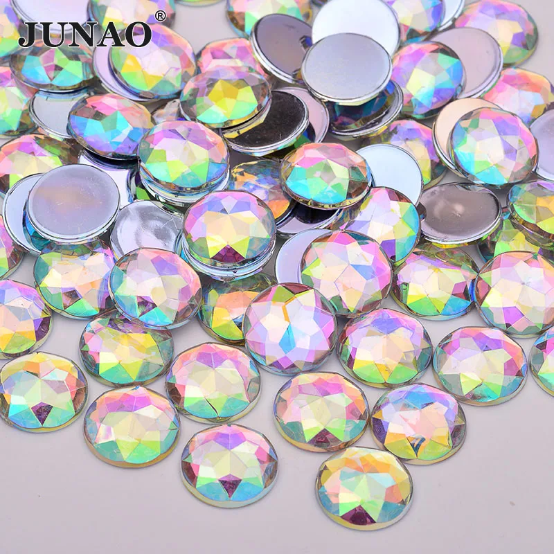 JUNAO 18mm 20mm 25mm Big AB Crystal Acrylic Rhinestone Flat Back Strass Crystal Non Sewing Round Stones Glue On Gems for Clothes
JUNAO 18mm 20mm 25mm Big AB Crystal Acrylic Rhinestone Flat Back Strass Crystal Non Sewing Round Stones Glue On Gems for Clothes