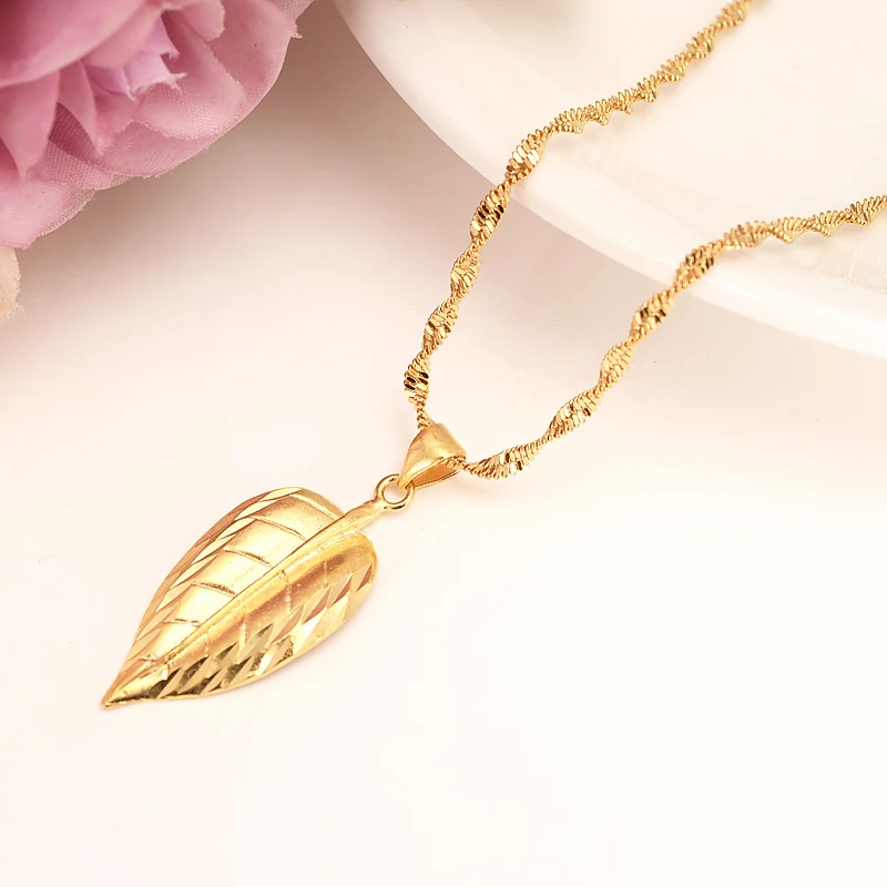 Dubai india 14 k Yellow Solid Fine gold GF leaf Women Ethiopian Pendant Necklace Gold Color Jewelry Africa/Arab Gifts
Dubai india 14 k Yellow Solid Fine gold GF leaf Women Ethiopian Pendant Necklace Gold Color Jewelry Africa/Arab Gifts