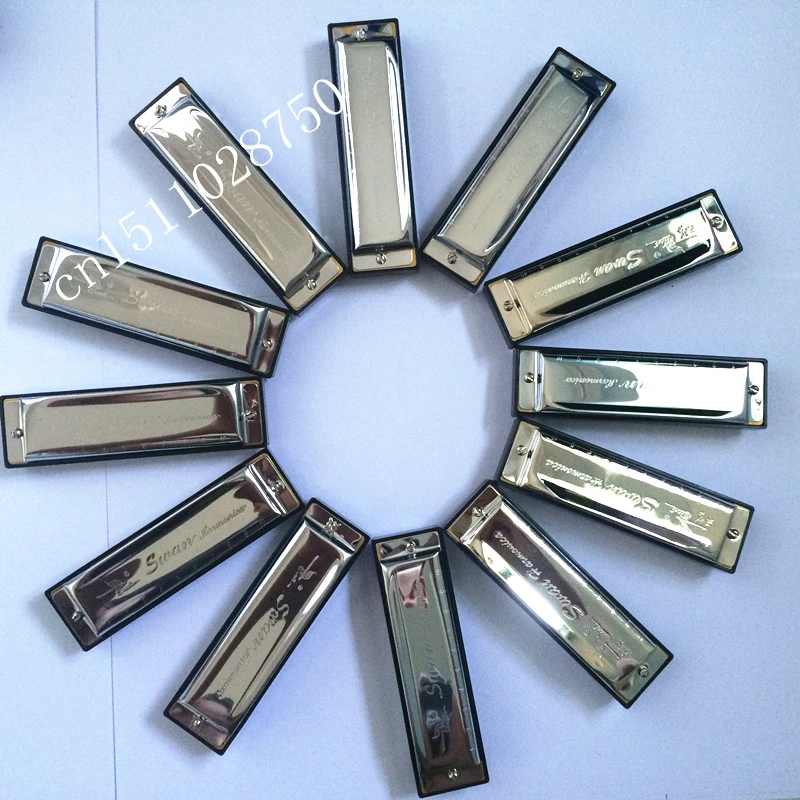 12 Pcs/set Swan Harmonica 10 hole Blues Harp Diatonic Harmonica Tone full Keys Mouth Organ Woodwind Musical Instrument Gaita Set
12 Pcs/set Swan Harmonica 10 hole Blues Harp Diatonic Harmonica Tone full Keys Mouth Organ Woodwind Musical Instrument Gaita Set