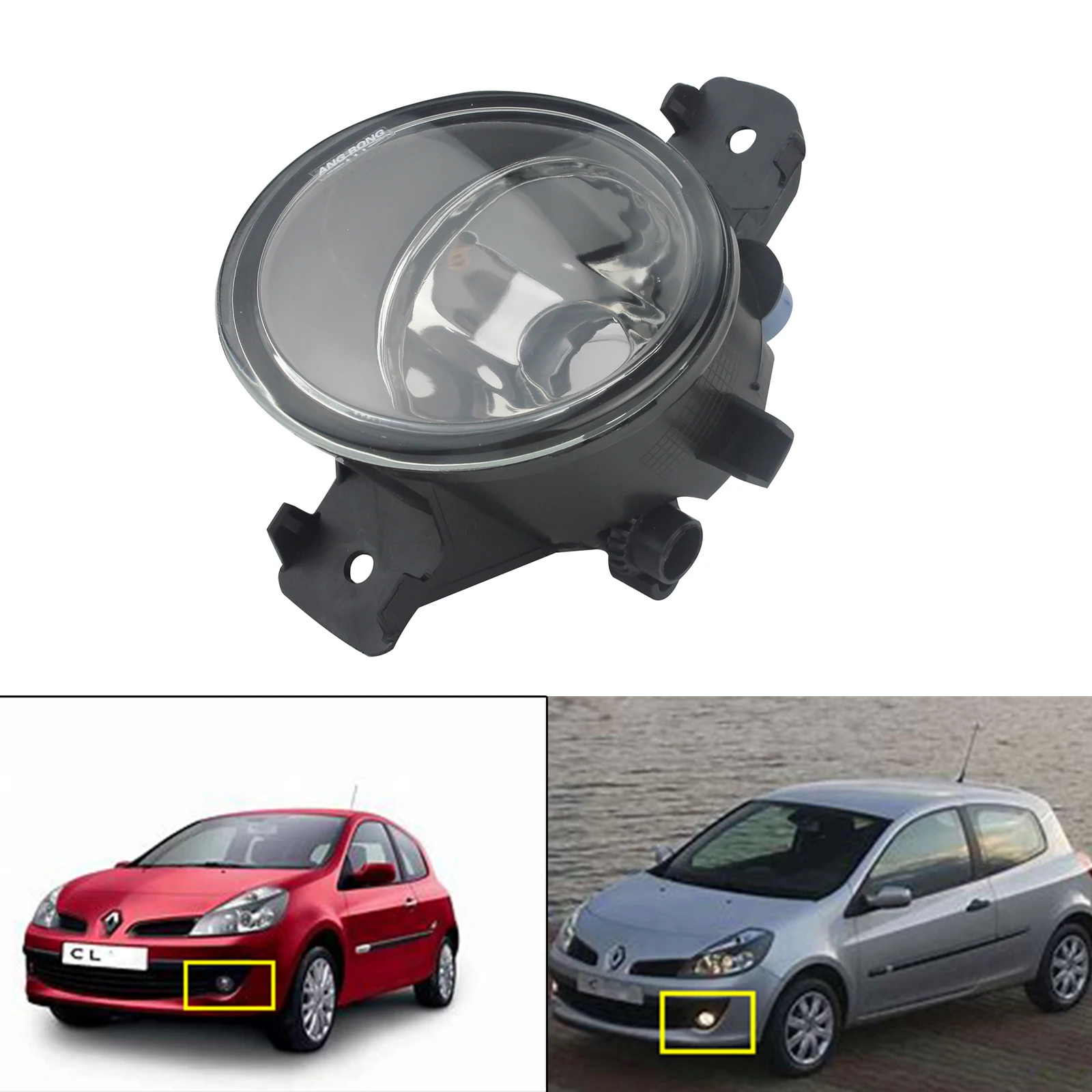 ANGRONG для Renault Clio 2000-13 передний бампер противотуманная фара левая пассажирская