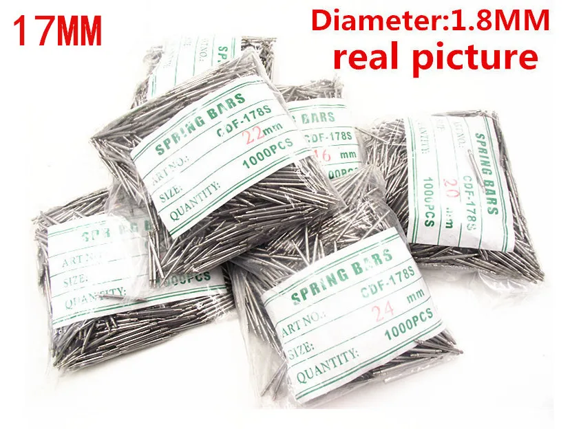 Wholesale 1000PCS / bag High quality watch repair tools & kits 17MM spring bar watch repair parts diameter 1.8MM - BS17MM
Wholesale 1000PCS / bag High quality watch repair tools & kits 17MM spring bar watch repair parts diameter 1.8MM - BS17MM