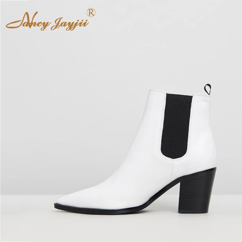 Nancyjayjii White Elegant Women’S Short Chelsea Boots PU Pointed Toe Super High Chunky Heel Female Ankle Booties 39 Winter Shoes
Nancyjayjii White Elegant Women’S Short Chelsea Boots PU Pointed Toe Super High Chunky Heel Female Ankle Booties 39 Winter Shoes