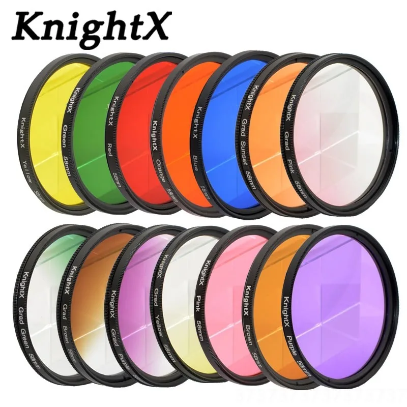 KnightX 24 color filter 49mm 52mm 55mm 58mm 67mm 77mm Grad nd for nikon canon sony eos lens photo dlsr d3200 a6500 objektiv uv
KnightX 24 color filter 49mm 52mm 55mm 58mm 67mm 77mm Grad nd for nikon canon sony eos lens photo dlsr d3200 a6500 objektiv uv