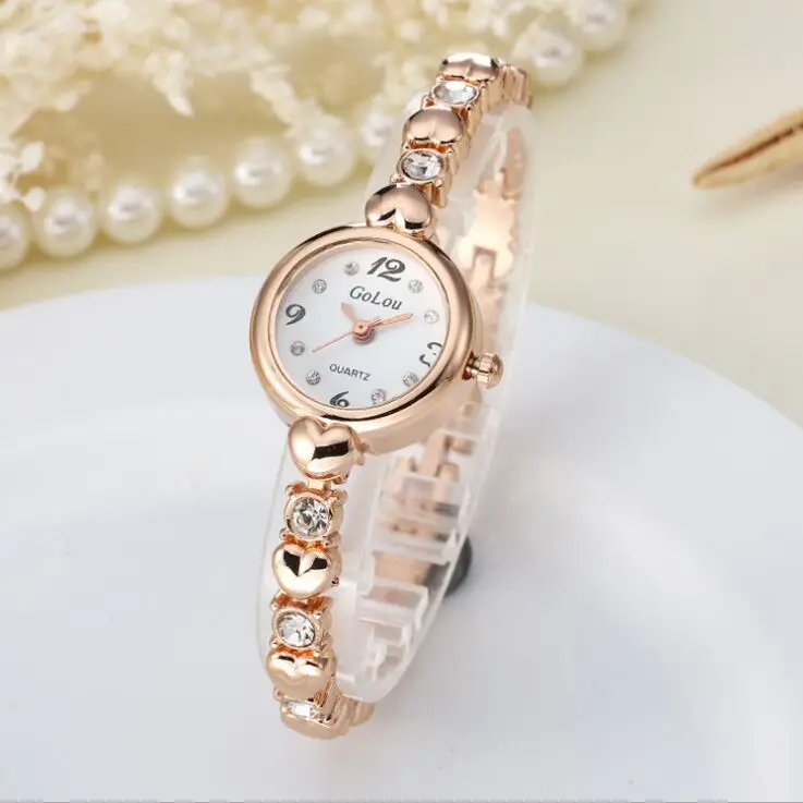 Hot Sale Rose Gold Heart Bracelet Watch Women Ladies Fashion Crystal Dress Quartz Wristwatches Relogio Feminino GO095
Hot Sale Rose Gold Heart Bracelet Watch Women Ladies Fashion Crystal Dress Quartz Wristwatches Relogio Feminino GO095