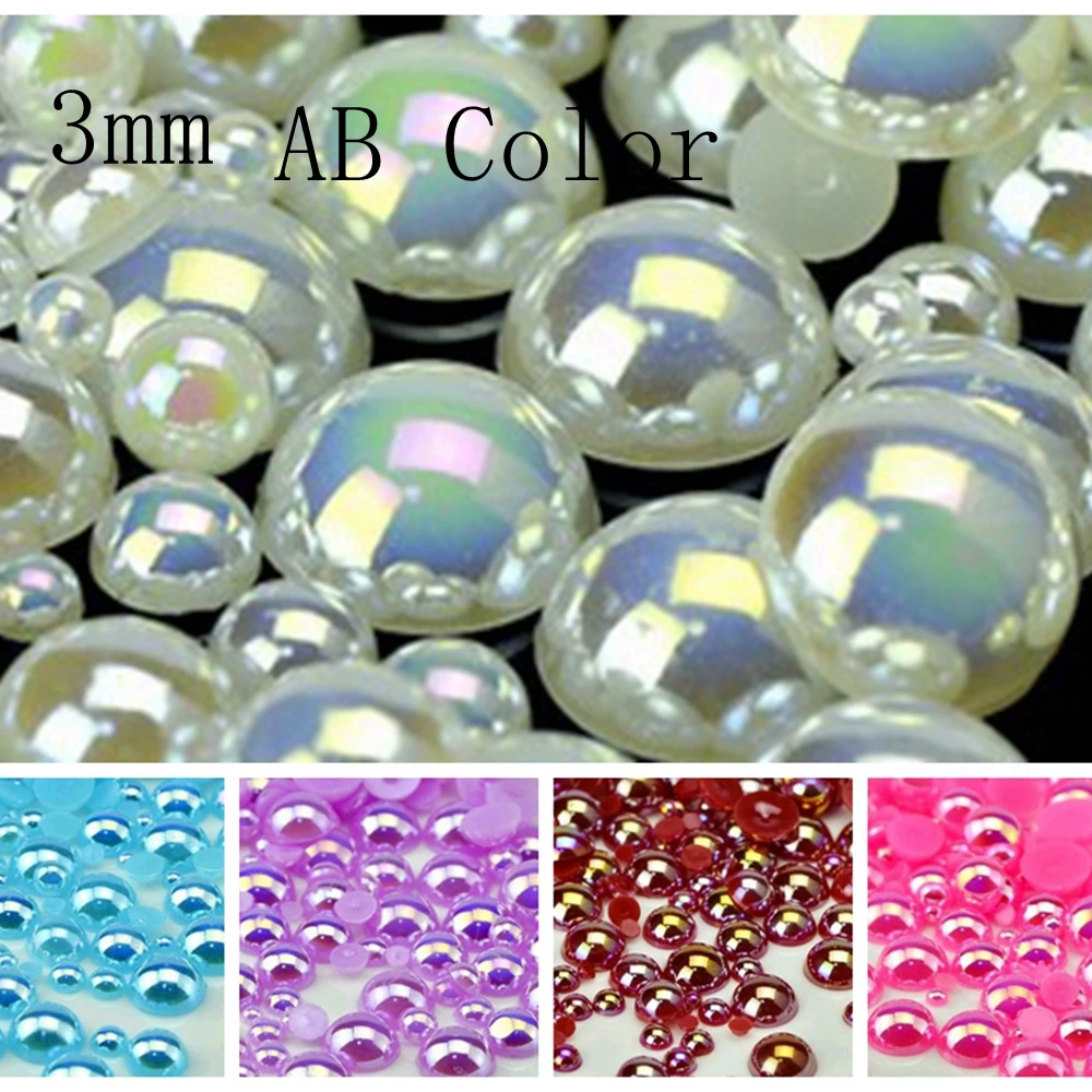New Design Free Shipping 5000Pcs/lot Size 3mm AB Color Imitation Pearls Half Round Flatback Beads DIY Decoration
New Design Free Shipping 5000Pcs/lot Size 3mm AB Color Imitation Pearls Half Round Flatback Beads DIY Decoration