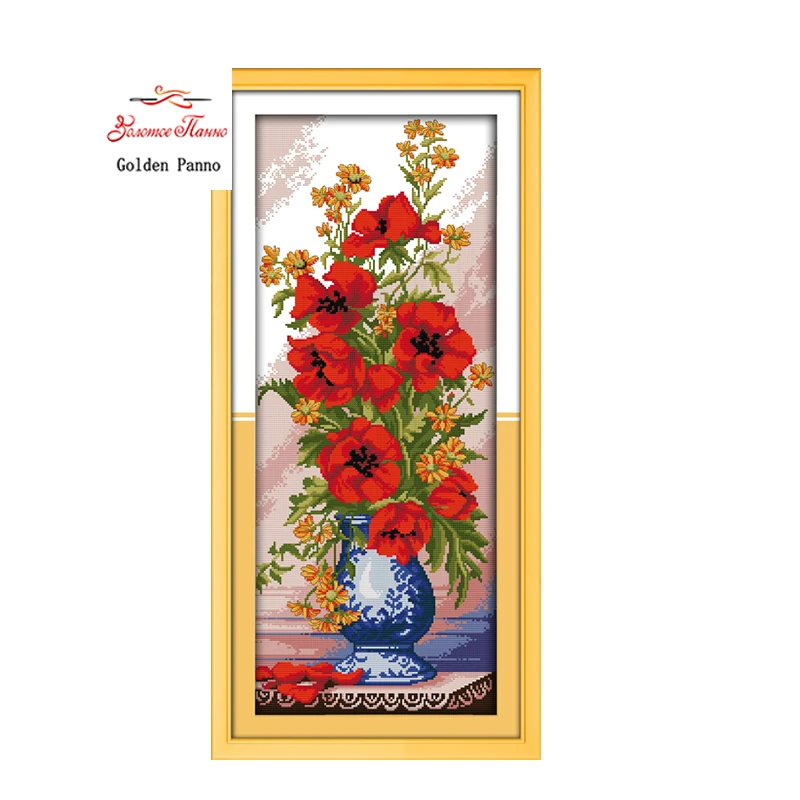 Golden Panno,Poppy Celadon Vase Counted Cross Stitch 11CT 14CT Cross Stitch flowers Cross Stitch Kits for Embroidery Home 923
Golden Panno,Poppy Celadon Vase Counted Cross Stitch 11CT 14CT Cross Stitch flowers Cross Stitch Kits for Embroidery Home 923