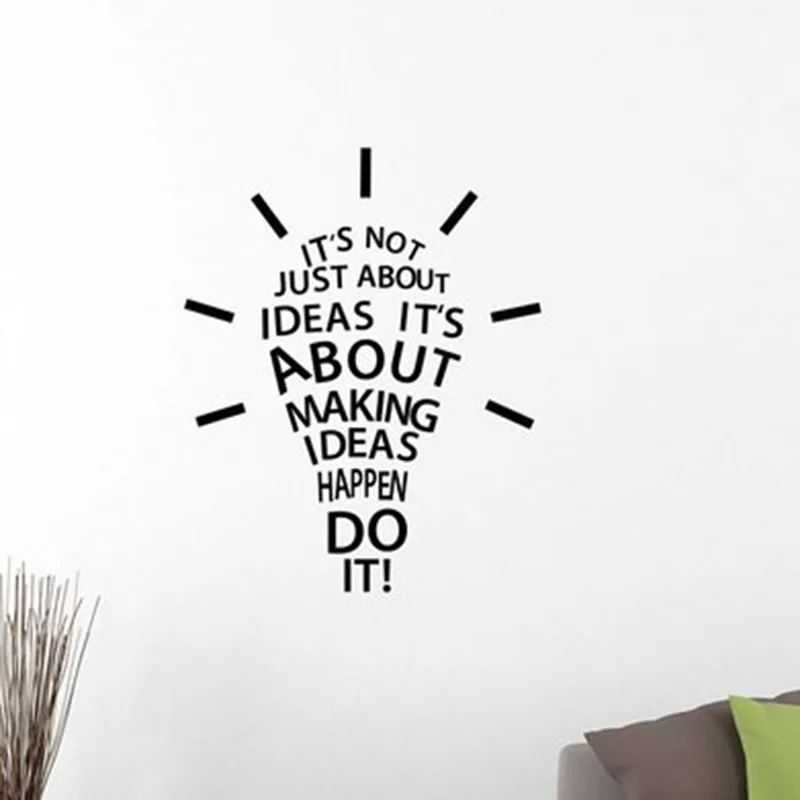 Making Ideas Happen Do It Inspirational Quote Wall Decal Lightbulb Work Success Motivational Vinyl Sticker Art Home Room Office
Making Ideas Happen Do It Inspirational Quote Wall Decal Lightbulb Work Success Motivational Vinyl Sticker Art Home Room Office