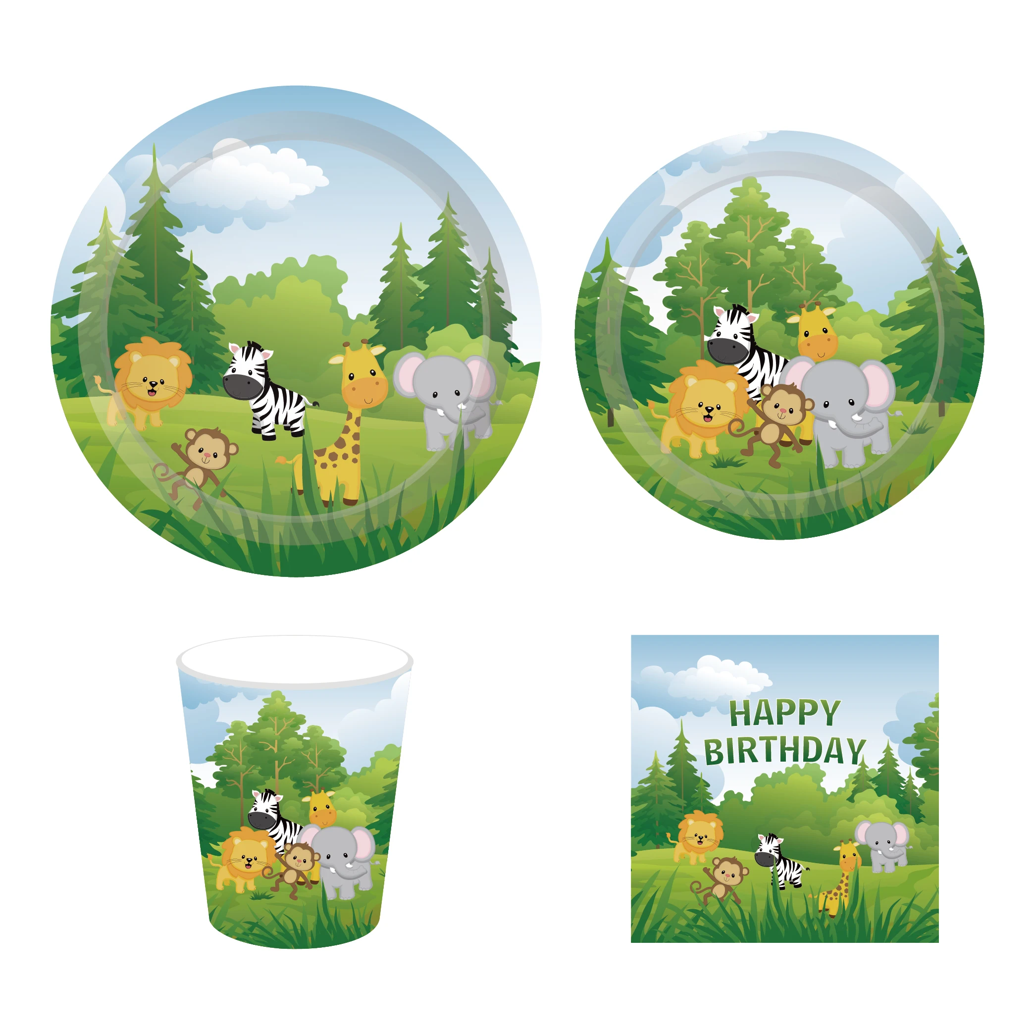 7inch Green Jungle Disposable Plates Tableware Safari Jungle Party Decorations Cartoon Animals Happy Birthday Party Favors
7inch Green Jungle Disposable Plates Tableware Safari Jungle Party Decorations Cartoon Animals Happy Birthday Party Favors