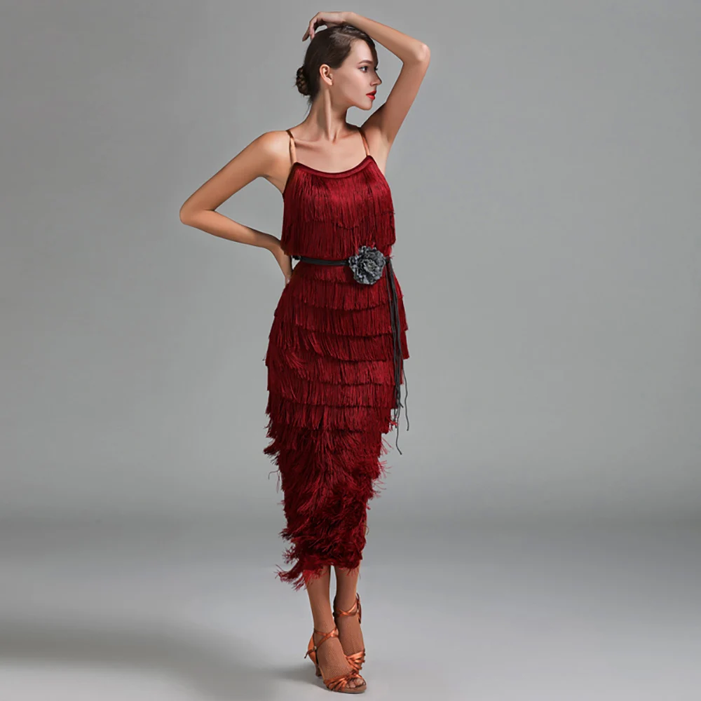 Lady Latin Clothes Fringe Dresses Salsa Latin Cha Cha Dancing Skirt Of Woman Red Green Gold Ballroom Practice Wear Baju Latin
Lady Latin Clothes Fringe Dresses Salsa Latin Cha Cha Dancing Skirt Of Woman Red Green Gold Ballroom Practice Wear Baju Latin