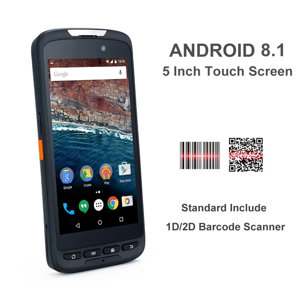 Портативный PDA Android 8 1 POS терминал сенсорный экран 2D сканер штрих кода