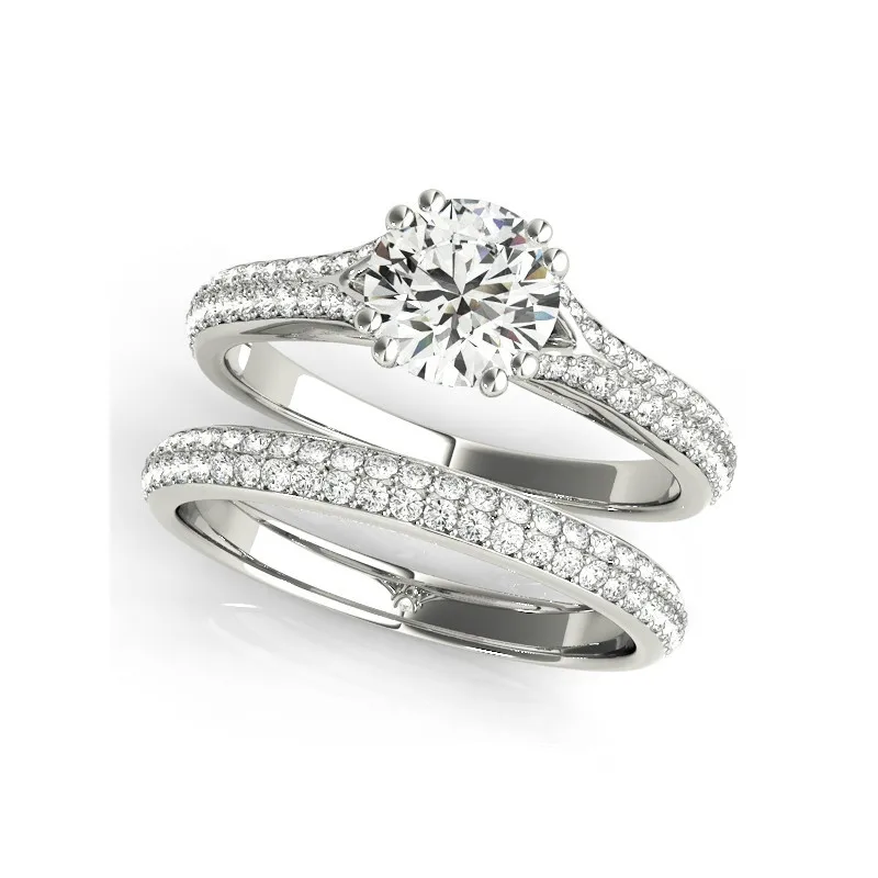 QYI 925 Sterling Silver Solitaire Ring Sets For Women 1Ct Round Cut Cubic Zirconia Jewelry Two Row Wedding Engagement Rings
QYI 925 Sterling Silver Solitaire Ring Sets For Women 1Ct Round Cut Cubic Zirconia Jewelry Two Row Wedding Engagement Rings