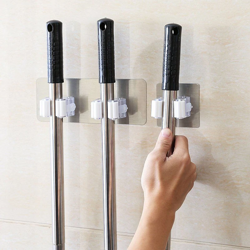 Dual Rack Wall Mounted Mop Bar Holder Rack Adjustable Clip Self Adhesive Broom Brush Holder Umbrella Handle Hanger Hook
Dual Rack Wall Mounted Mop Bar Holder Rack Adjustable Clip Self Adhesive Broom Brush Holder Umbrella Handle Hanger Hook